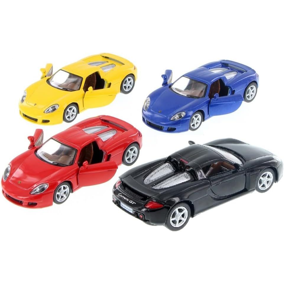 KiNSMART - Porsche Carrera GT 1:36 Scale 5" Die Cast Metal Model Toy Super Sports Car (Black)