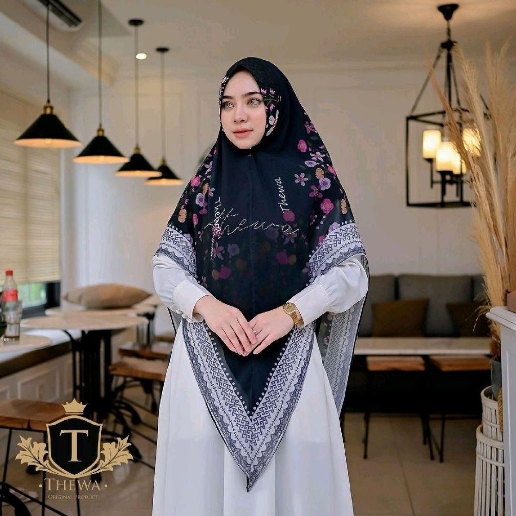 Khimar Aurora printing,Andara, abstrak by thewa