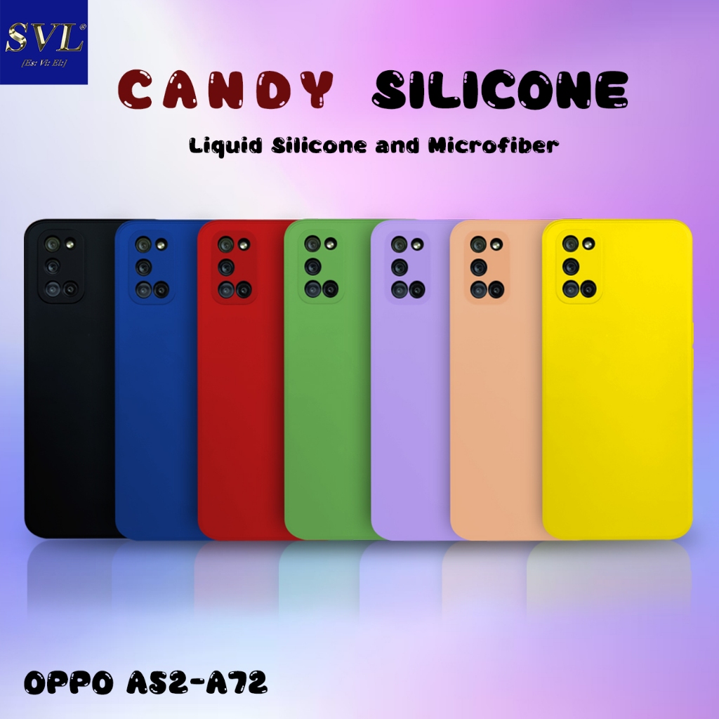 [ CUCI GUDANG ] Case HP Oppo A52 / A72 / A92 Candy Case Softcase MICROFIBER SUEDE Casing [ NEW ]