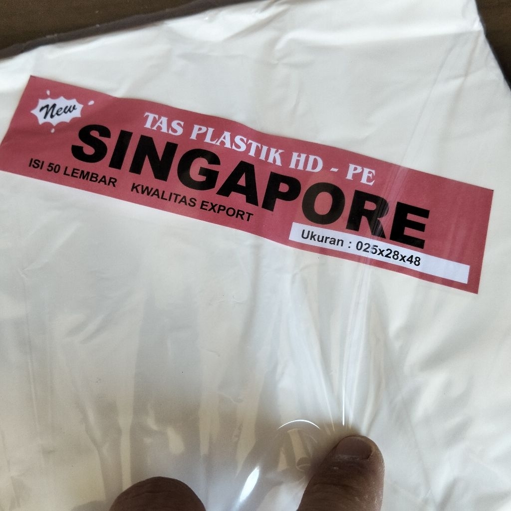 KRESEK PUTIH 28CM X 48CM ISI 50LEMBAR MERK SINGAPORE