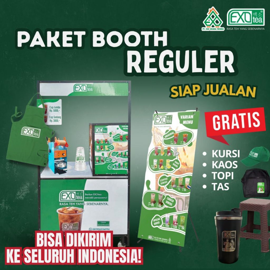 Paket Reguler Kemitraan Usaha Usaha Minuman Teh Kekinian Lengkap