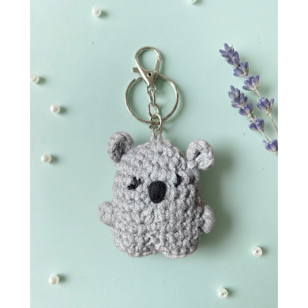 Gantungan Kunci Boneka Koala Rajut Handmade / Crochet Keychain Koala