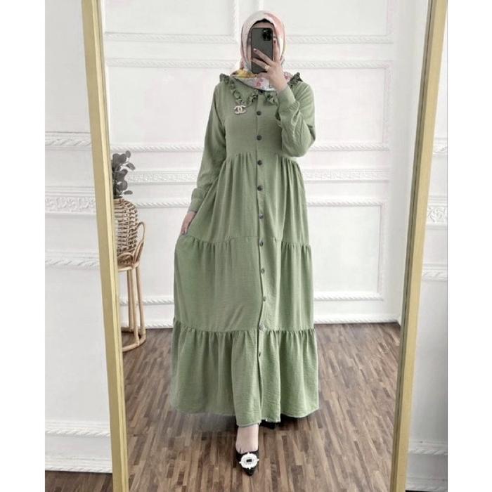 Gamis Wanita Tirani Dress Crinkle