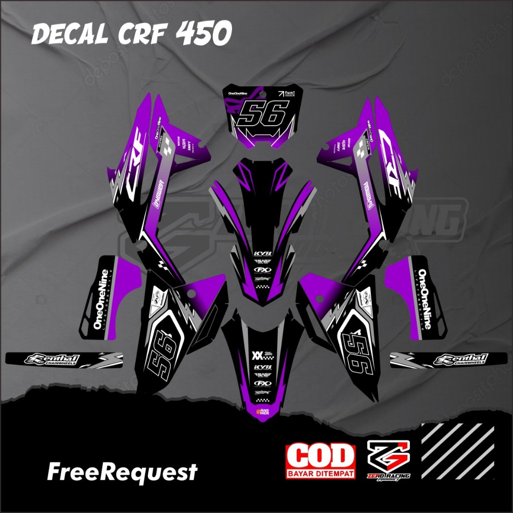 DECAL CRF 450 DECAL CRF 450 FULL BODY BISA REQUEST FULL BODY DECAL CRF 450