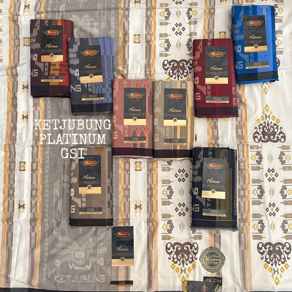 SARUNG KETJUBUNG PLATINUM TIPE MOTIF TIS DIS GSI SPP GJK SERI HITAM DAN PUTIH BISA COD MUSLIM