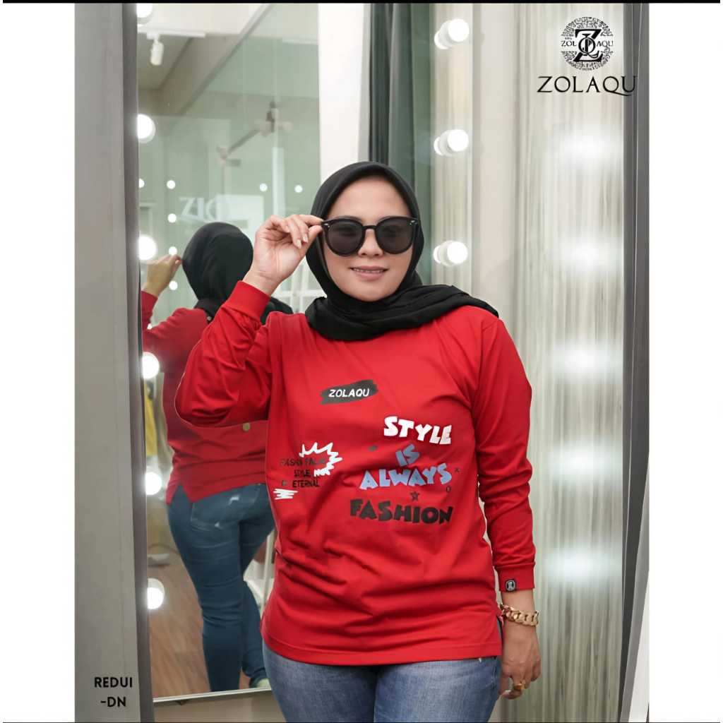 ZOLAQU ATASAN TERBARU 2025 (1) ATASAN WANITA LENGAN PANJANG / KAOS ZOLAQU JUMBO / ZOLAQU ORIGINAL
