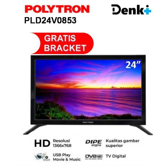 Polytron Digital TV 24 Inch PLD 24V0853 TV Digital 24 Inch Polytron TV 24 Inch Led TV PLD24V0853