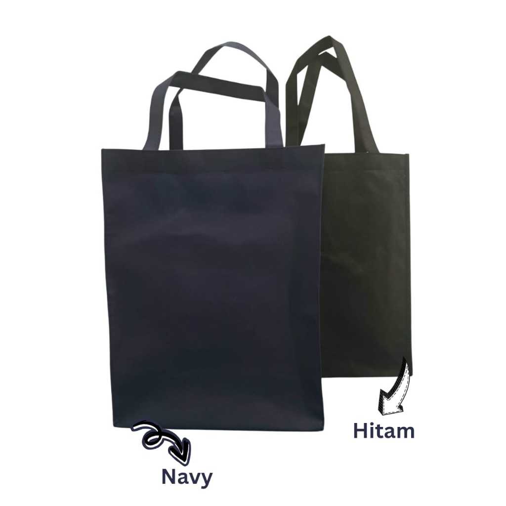 Tas Spunbond Tas Kain full jahit STIK BALIK 40x30x15cm tebal 100 gsm