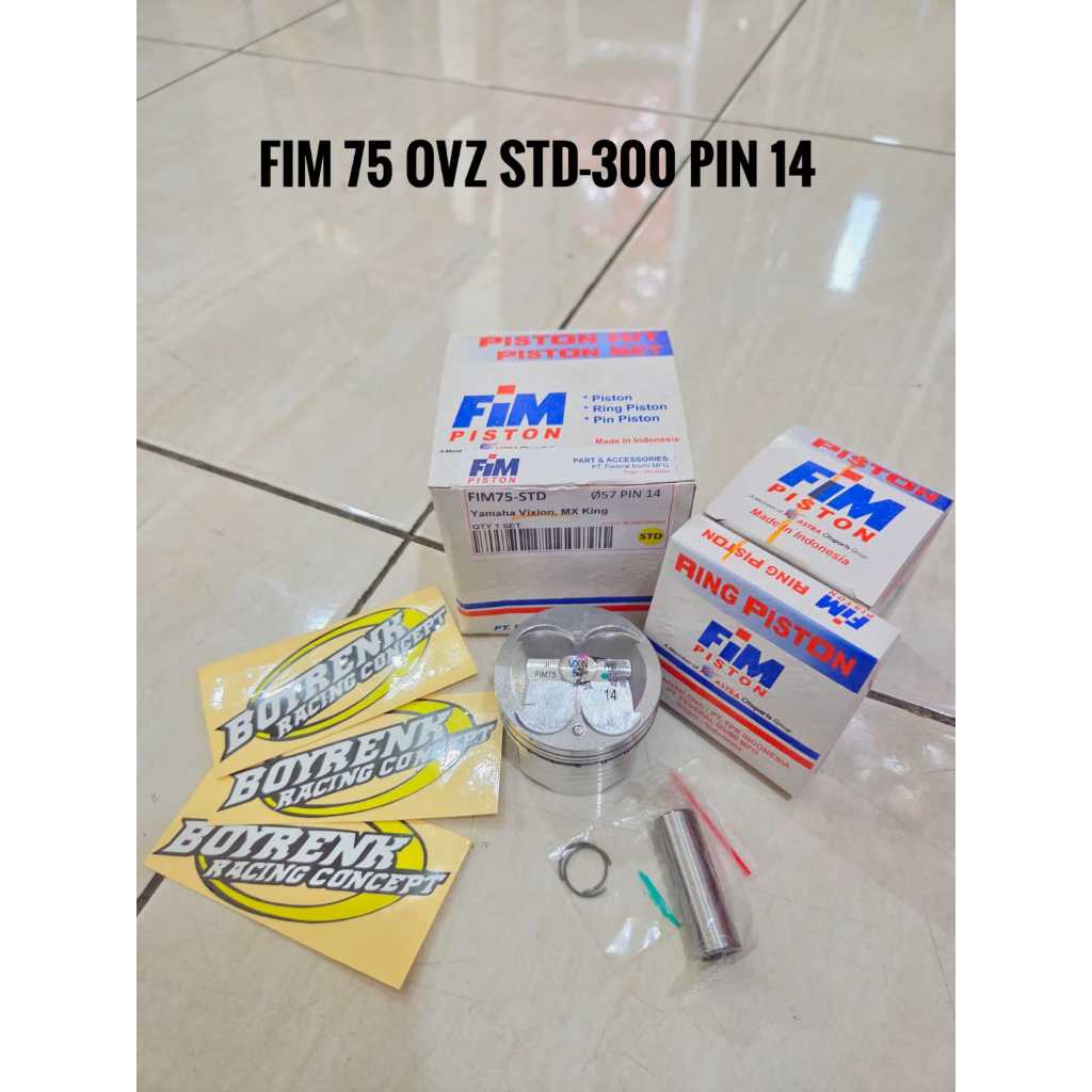 PISTON SEHER KIT SET FIM 75  FIM75 DOME MX KING/ VIXION DIAMETER 57 | 57,5 | 58 | 58,5 | 59 |59.5|60