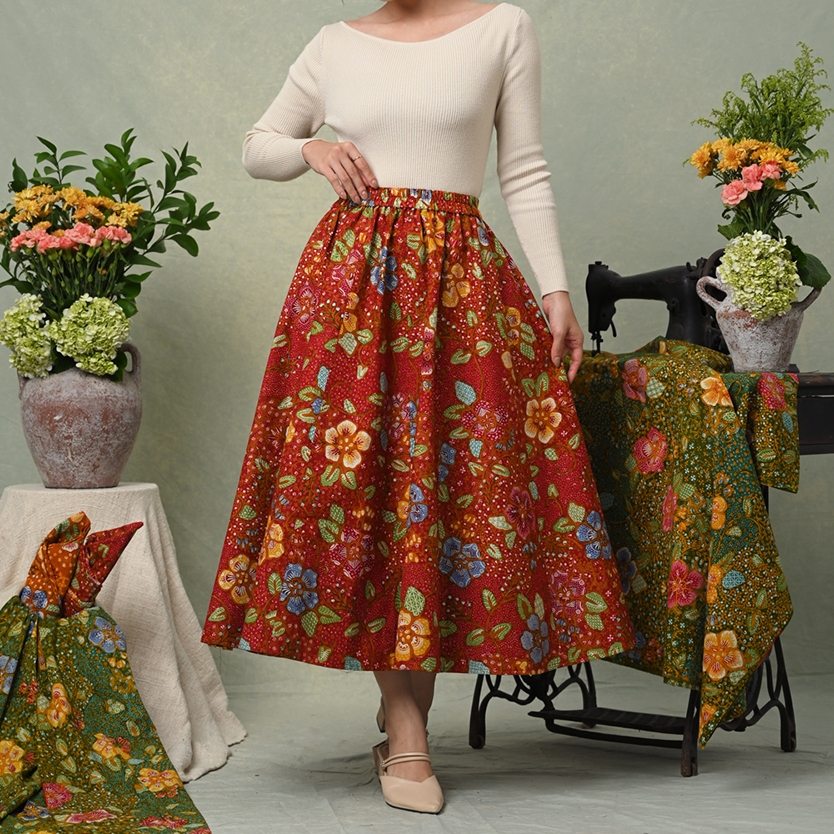 NONA RARA - Pias Skirt Encim P0569, Rok batik wanita modern