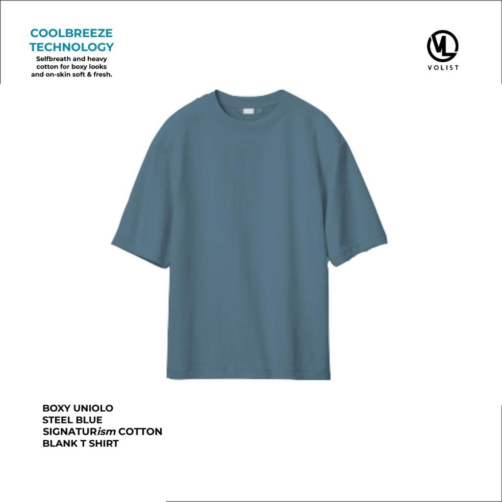 Kaos oblong, T-shirt, oversize, BOXY, VOLIST Apparel, Premium, Unisex, Polos