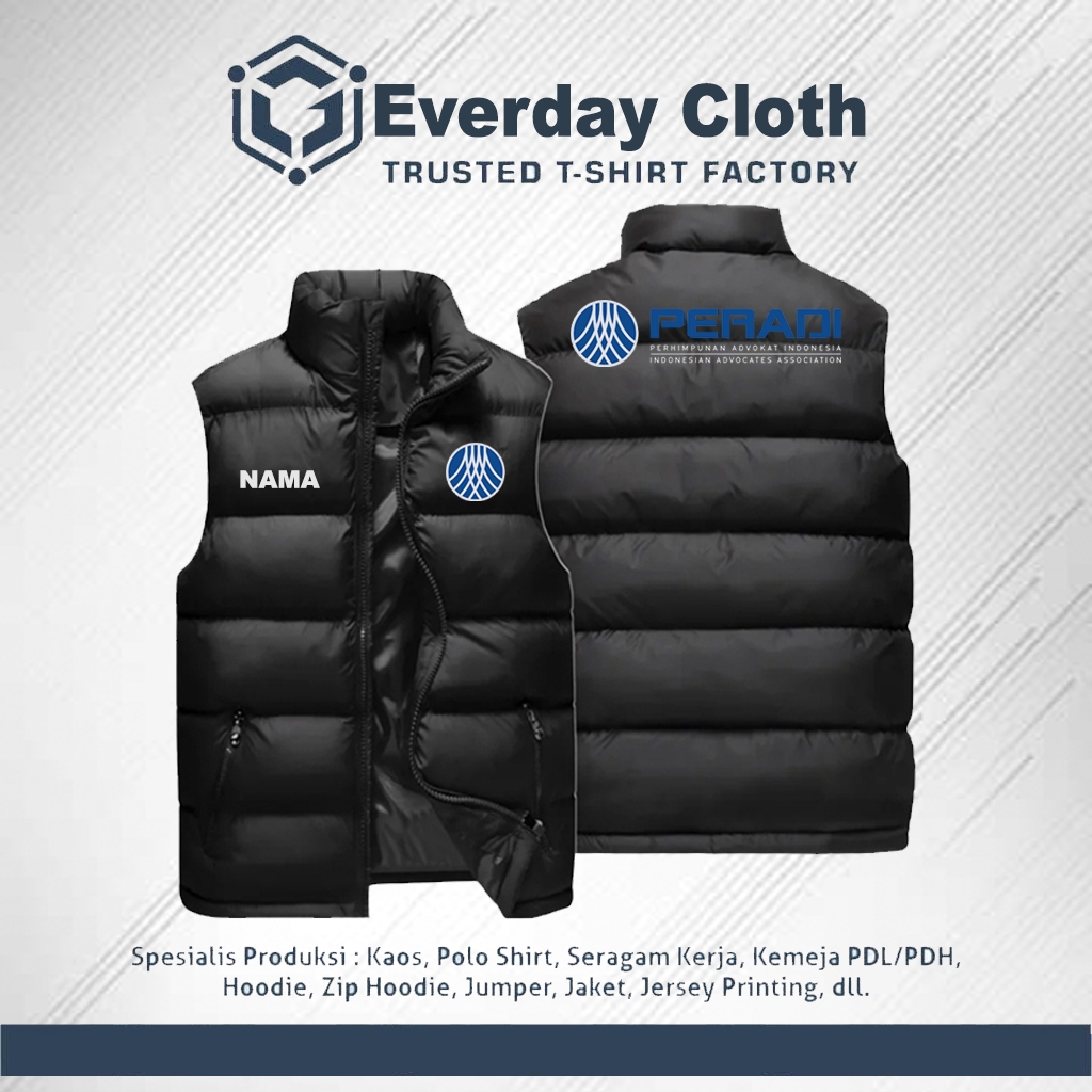 Rompi Vest Gelembung Pria Peradi Parasut Korea Import / Rompi Pria Adventure Motor Casual Waterproof