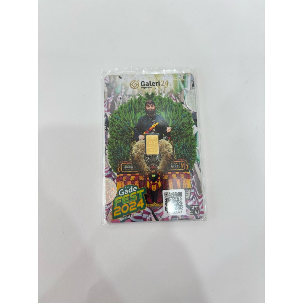 0.5 GRAM THE GADE FEST MANUSIA KERA GALERI24 PEGADAIAN GALERI 24 LM LOGAM MULIA 24K CERTI