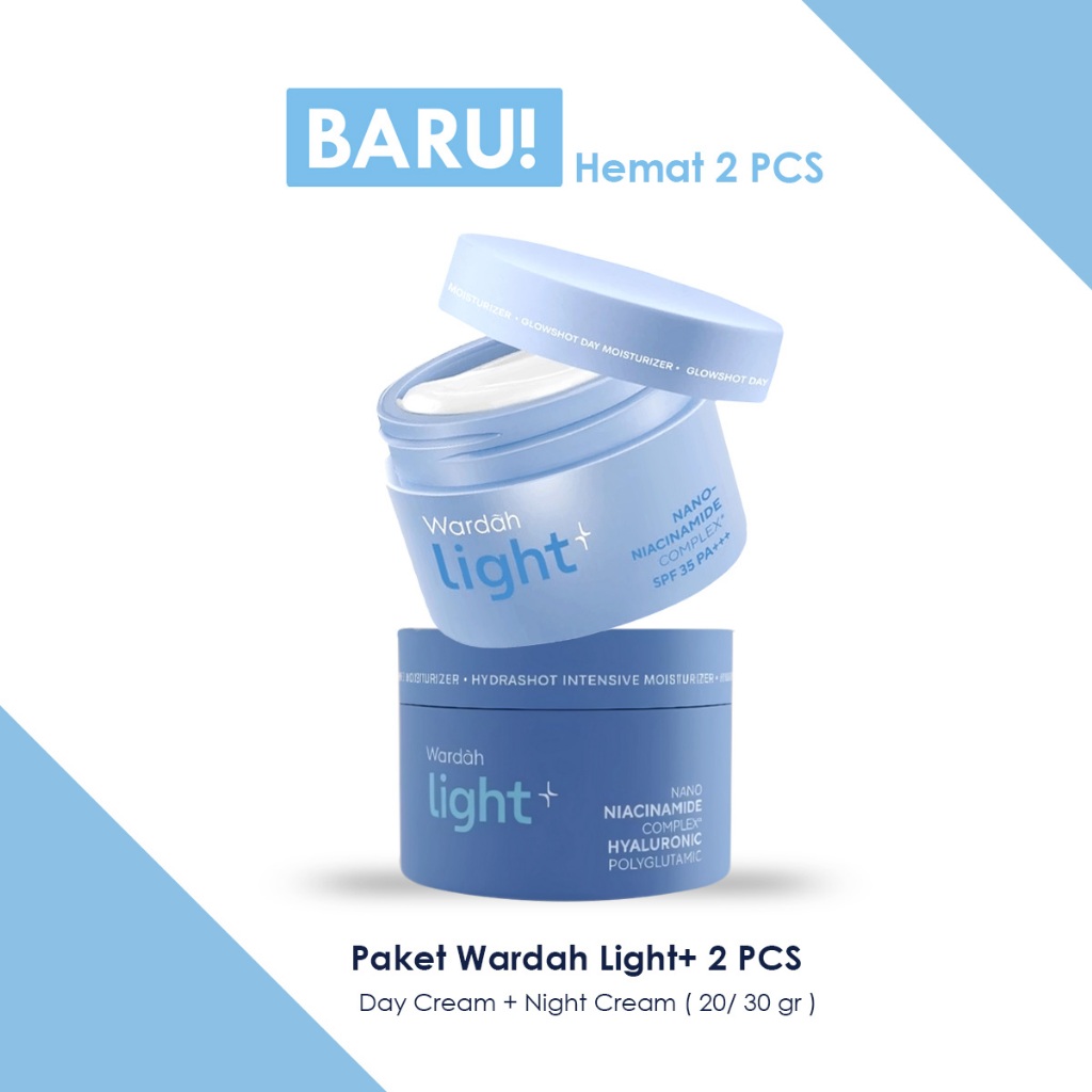 Paket Cream Wardah Lightening 2 pcs (Day Cream + Night Cream) - Perawatan Wajah