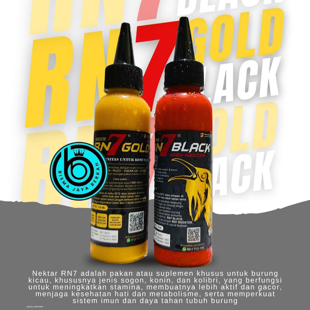 RN7 GOLD BLACK SPECIAL SOGON PAKAN NEKTAR KHUSUS SOGON, SRIGANTI, SOGOK OTONG, UNTUK HARIAN DAN LOMB