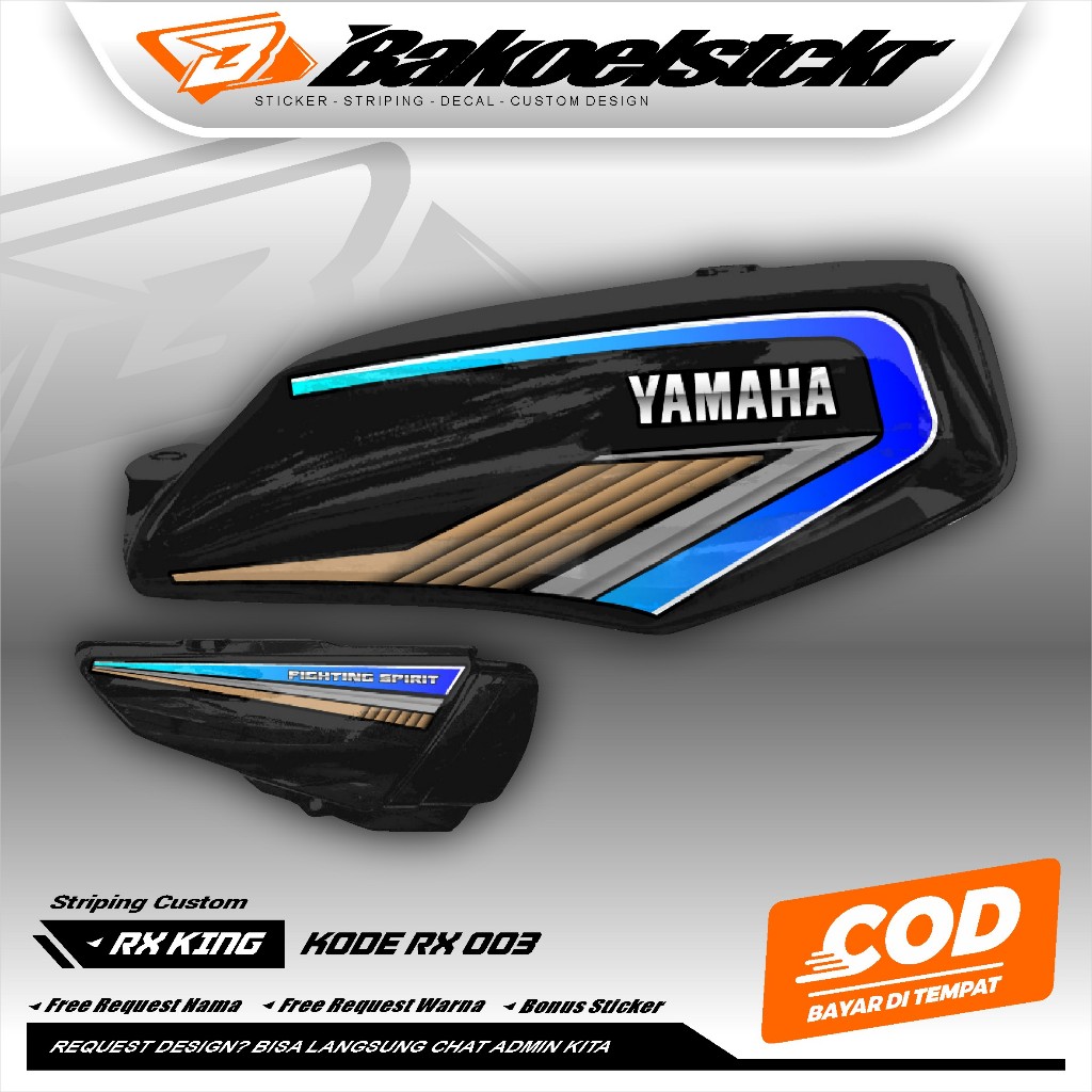 STRIPING RX KING CUSTOM - STRIPING RX KING TRANSPARAN HOLOGRAM - RX 003