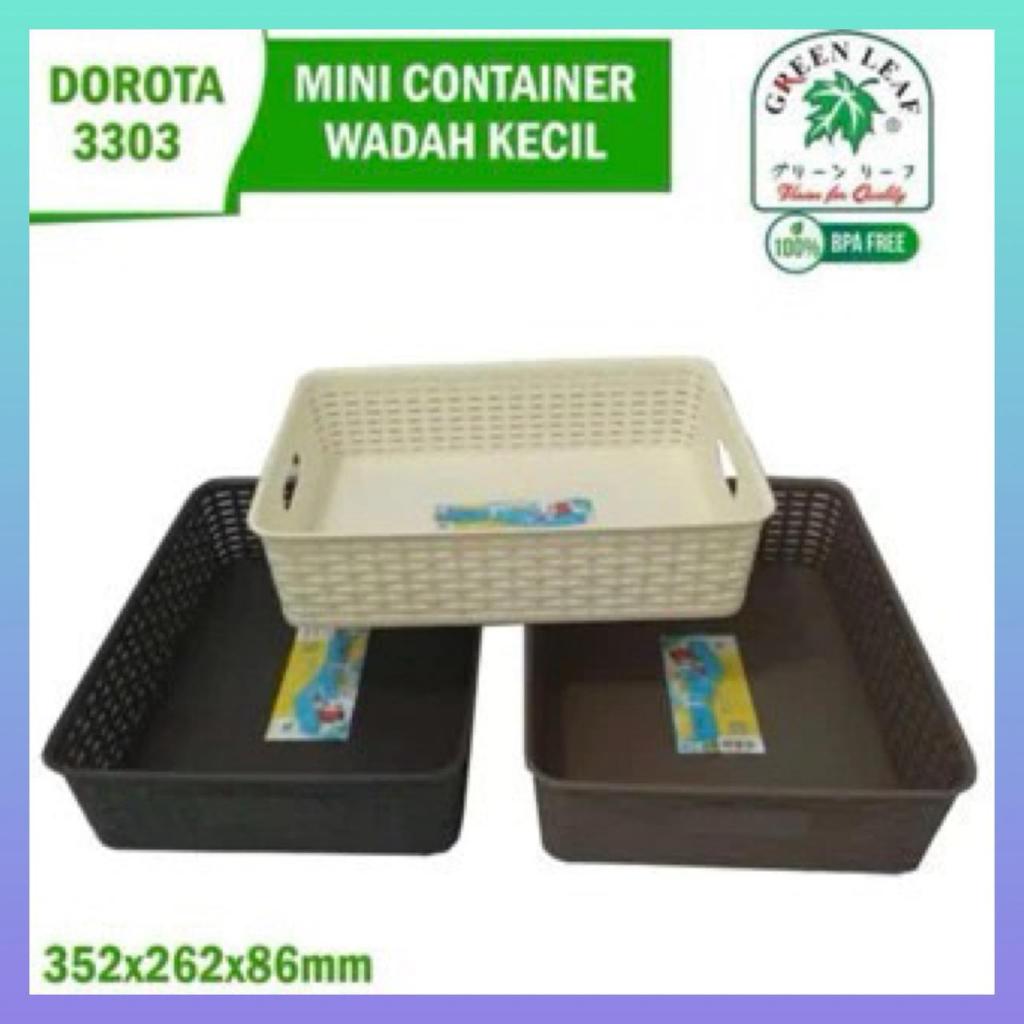 GREEN LEAF 3303 Keranjang Container Mini Dorota / Tempat Serbaguna Model Anyaman