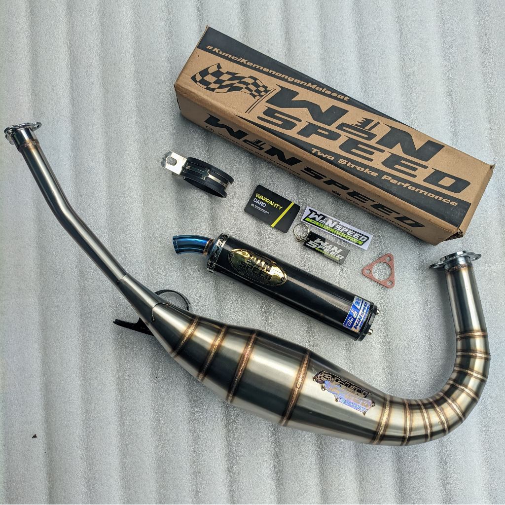 KNALPOT KOLONG PDK RX KING SET SILINCER HITAM ORIGINAL WINSPEED