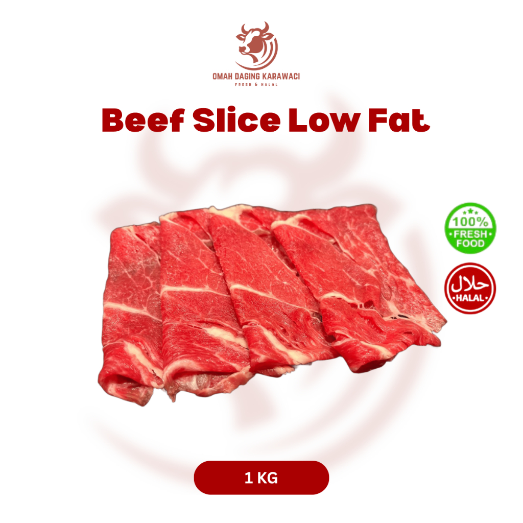 Beef Slice Low Fat / Daging Sapi Slice Rendah Lemak Halal 1kg Tangerang