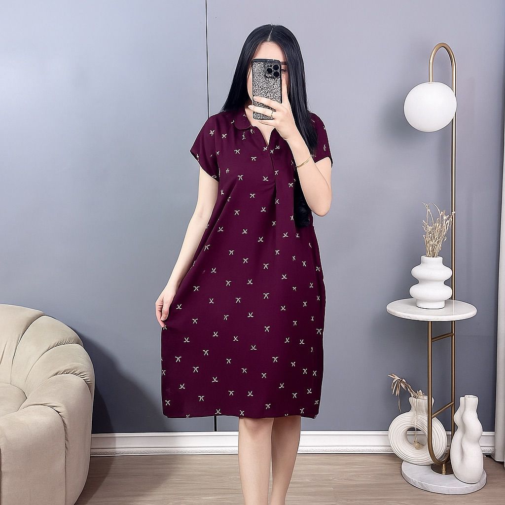 Daster Motif Busui Friendly - Daster Style Korea Kekinian Sepanjang Masa dengan Kerah dan Resleting 