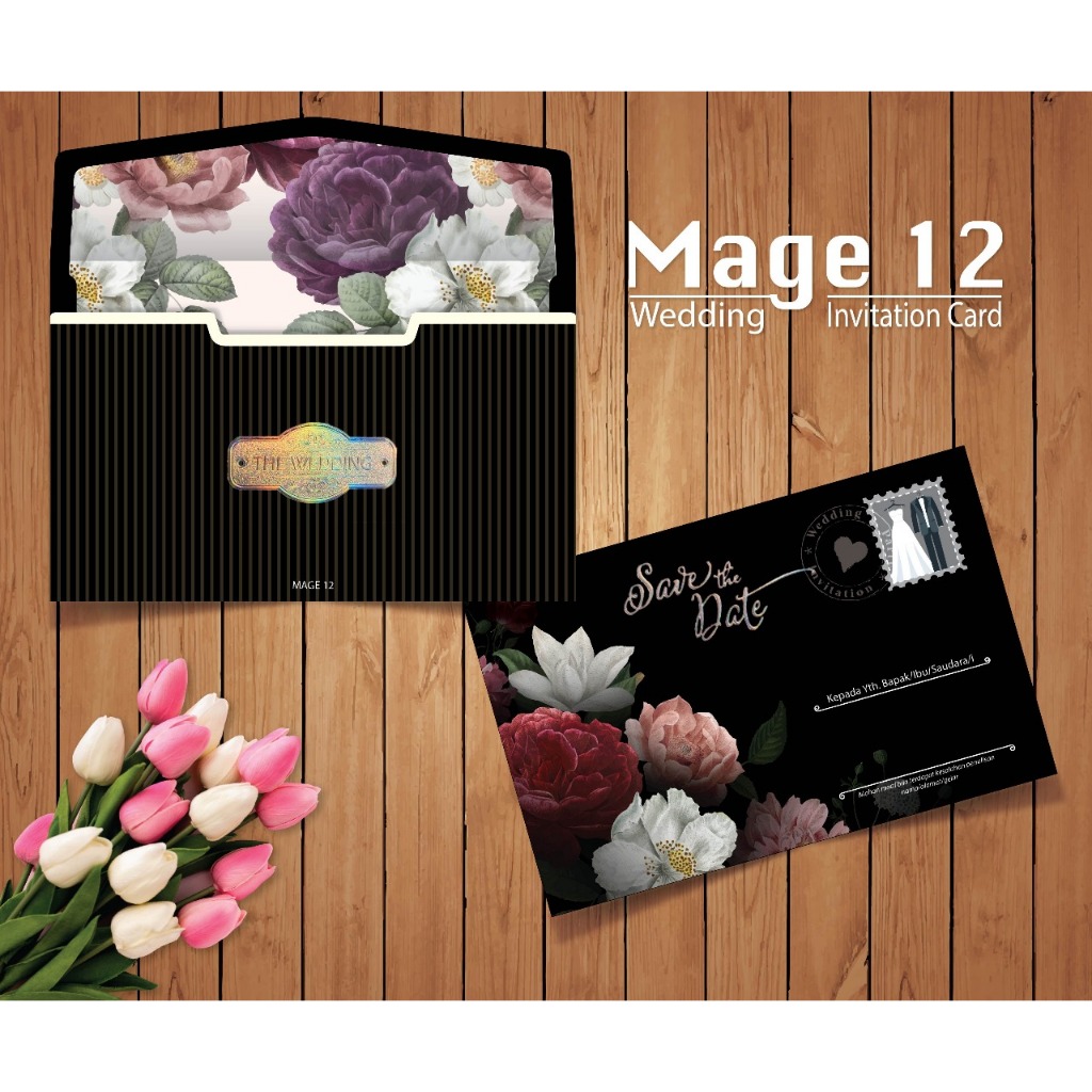 MAGE 12 (Amplop + Isi) Blanko Undangan