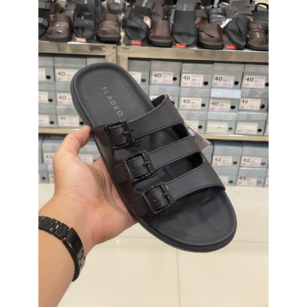 FLADEO MEN ORIGINAL | Sandal Slop Pria | Bahan Kulit Sintetis Nyaman