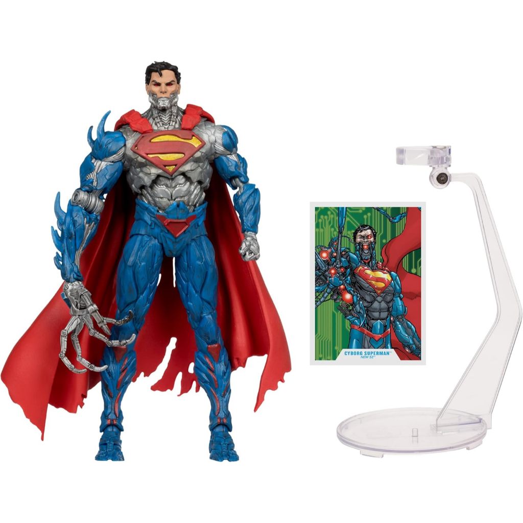Mcfarlane Toys - Dc Multiverse Cyborg Superman (New 52) 7In Action Figure Multicolor
