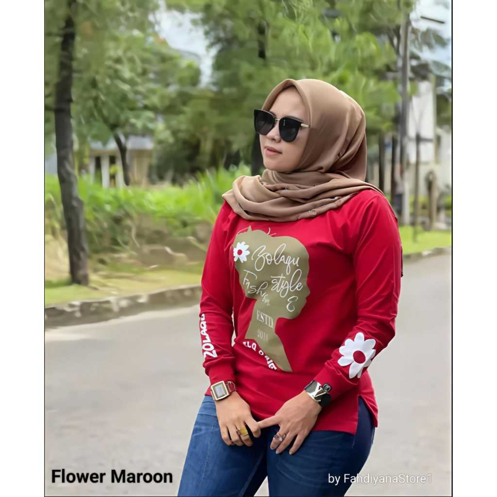 ZOLAQU KAOS -/- ATASAN WANITA TERBARU 2025  atasan wanita zolaqu original kaos lengan panjang jumbo