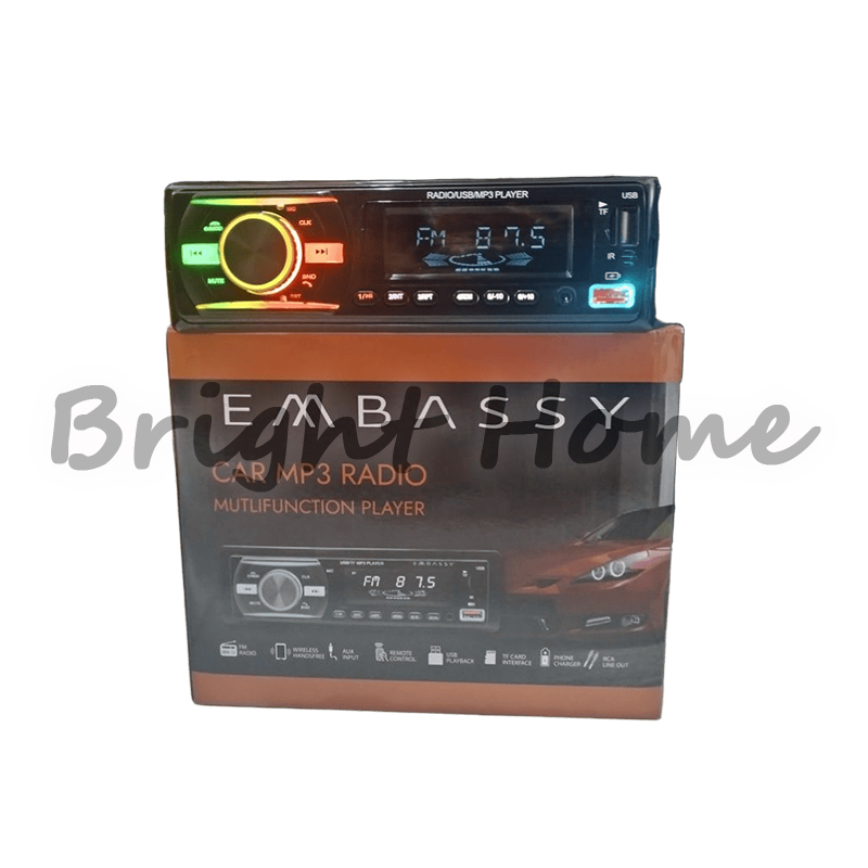EMBASSY SCORPIO Tape Mobil Tip Mp3 Single Din USB AUX Bluetooth Memory Card IC Besar