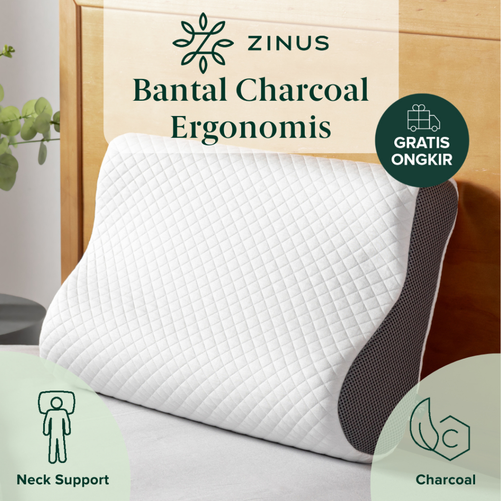 Bantal Memory Foam Zinus Charcoal