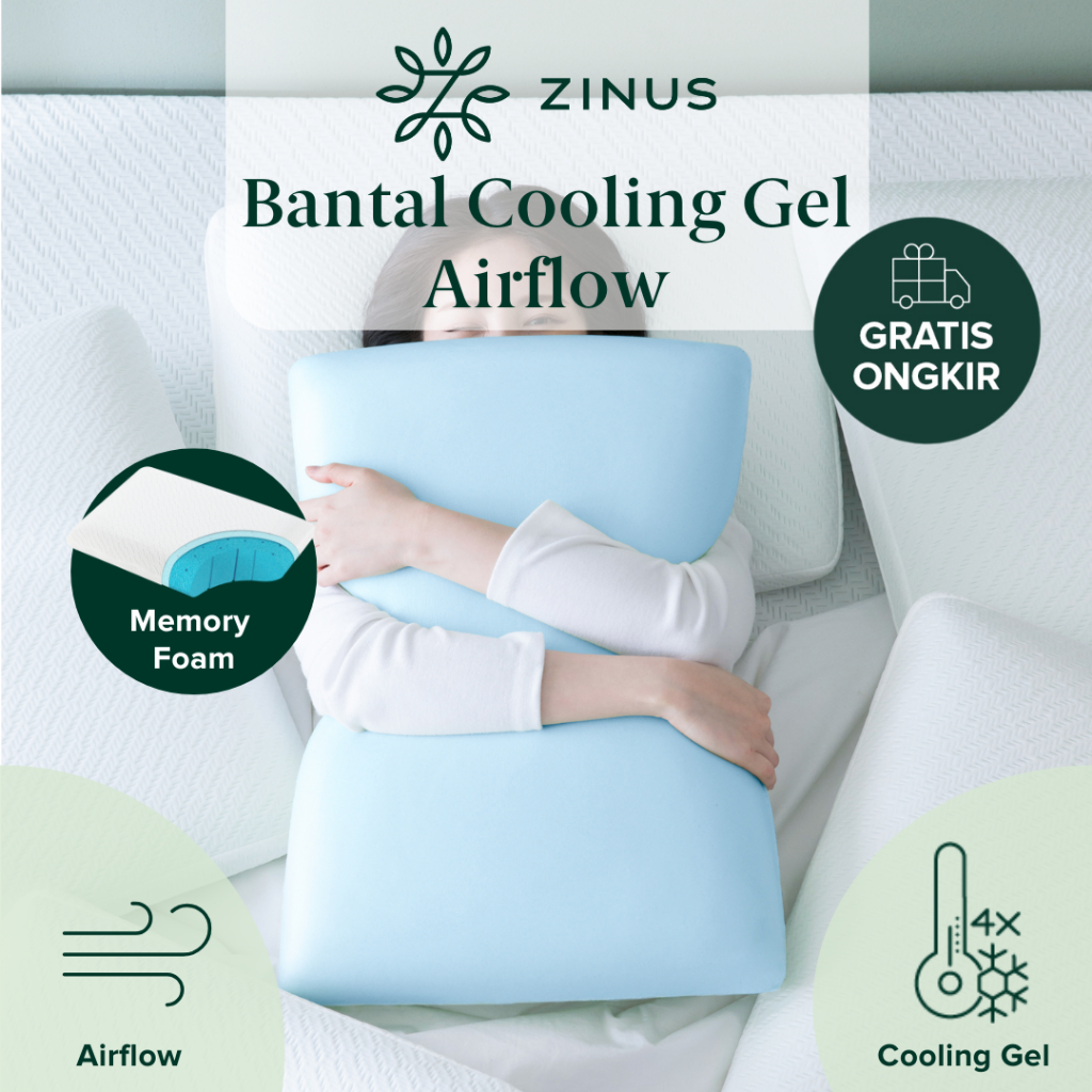 Bantal Zinus Cooling Gel Memory Foam Airflow