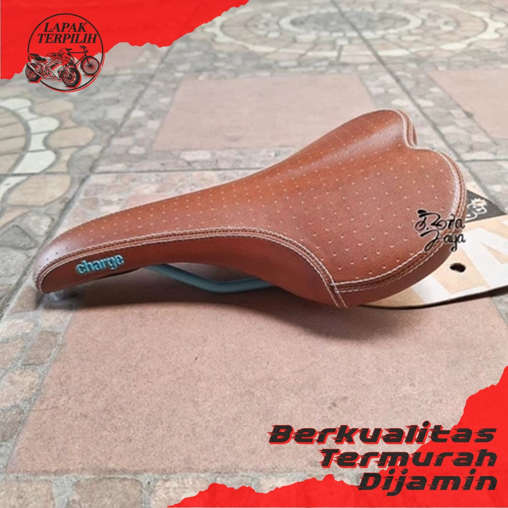 JOK SADEL MTB JADUL CHARGE LEATHER COKLAT SPAREPART SEPEDA TERMURAH