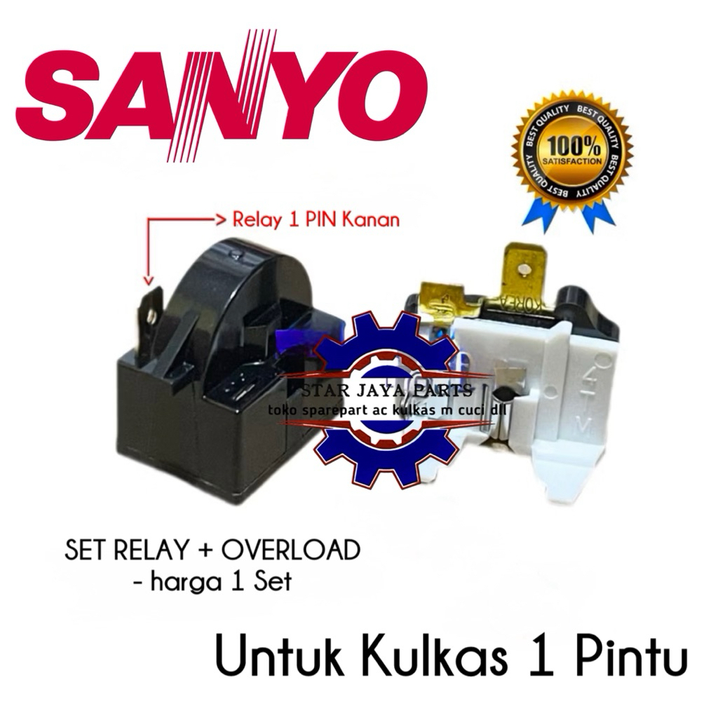 Relay Ptc Overload Kulkas Sanyo Aqua 1 Pintu
