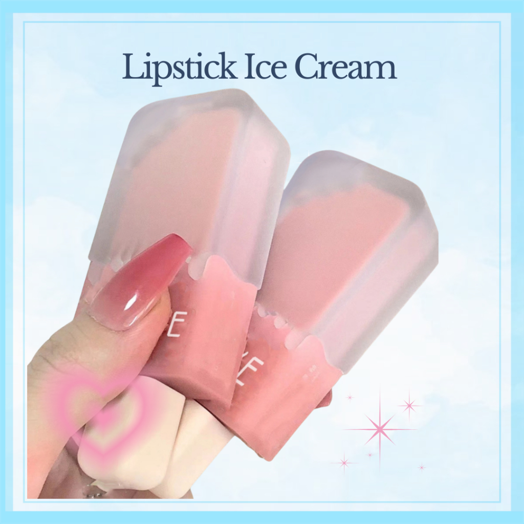 USLIKE Lipstick Ice Cream Lip Glaze Cute Matte Tahan Lama  Waterproof  Lip Cream - XX168