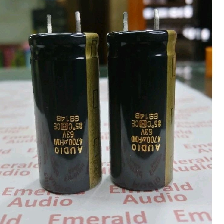 Elco 4700uf/63 volt kapasitor elco(electrolyte capasitor) 4700uf/63 volt Panasonic FM Gold Original 