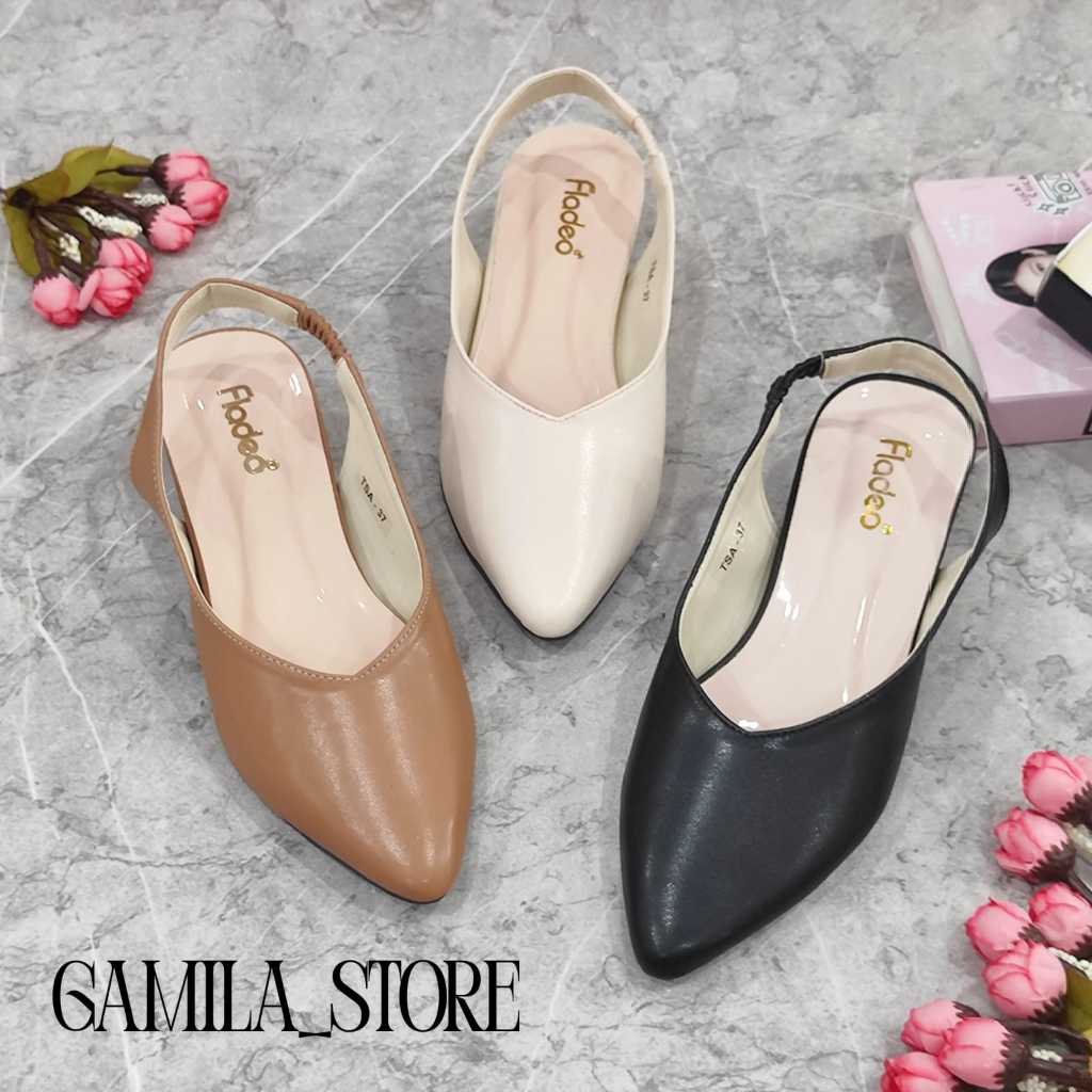 Sepatu Sandal Wanita Kekinian hak 3cm FLADEO (TALI BELAKANG)