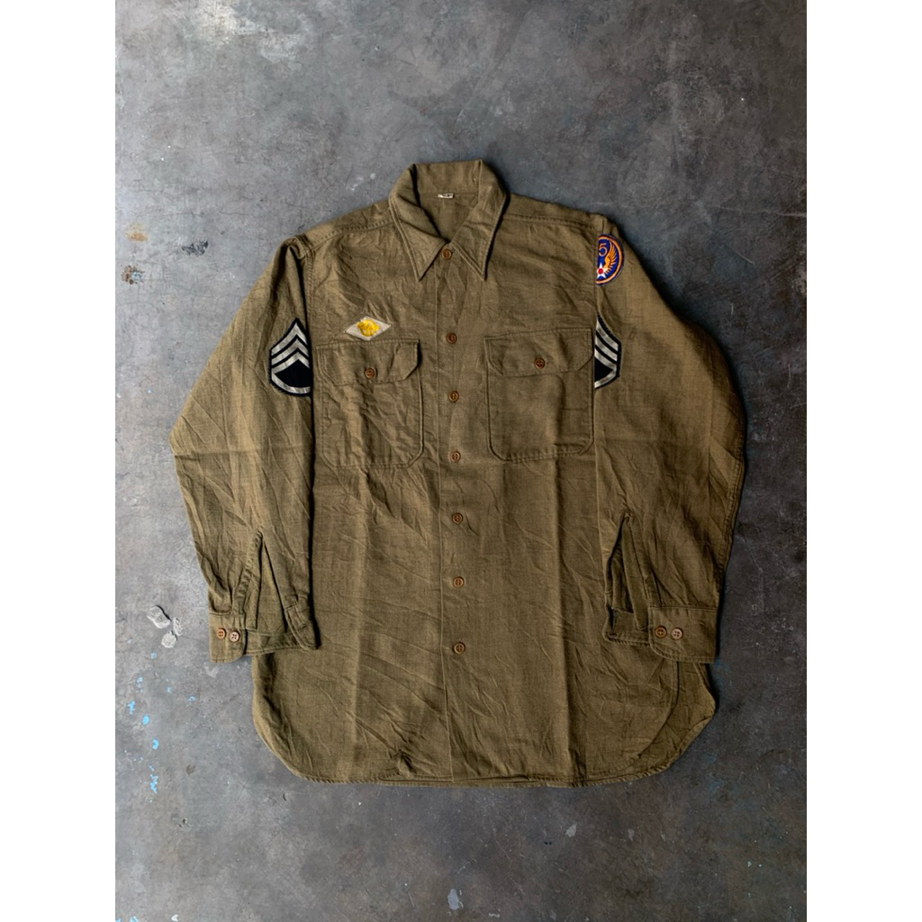 True Vintage 1940's US WWII Army Air Force Wool Service Shirt