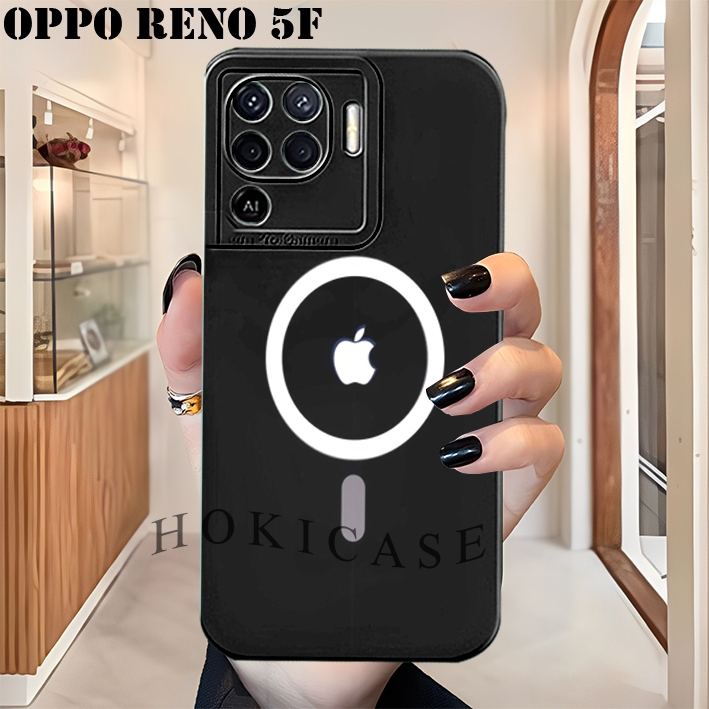 Softcase Oppo Reno 5F 4F 7Z 8Z Reno 4 4G 5 4G 5 5G 6 4G Terbaru motif logo bulat apple - Liquid Proc