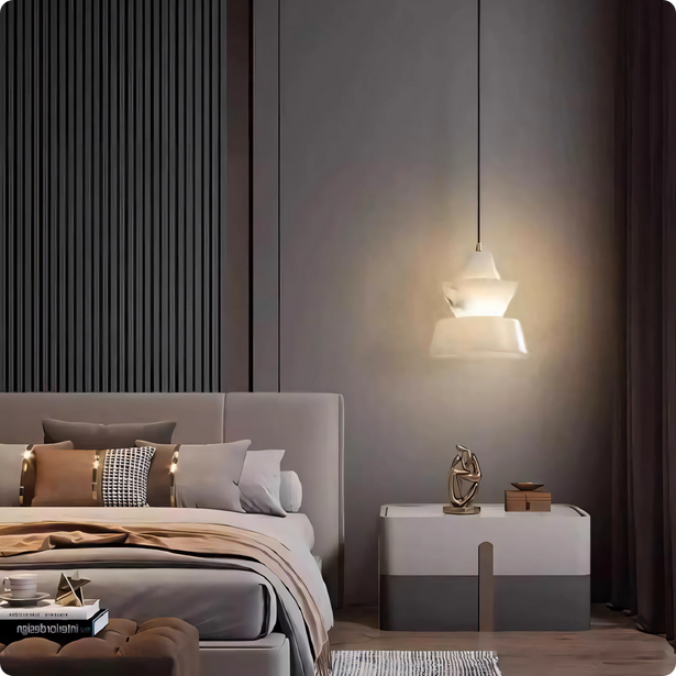 Modern sederhana kamar tidur kamar tidur awan batu lampu gantung