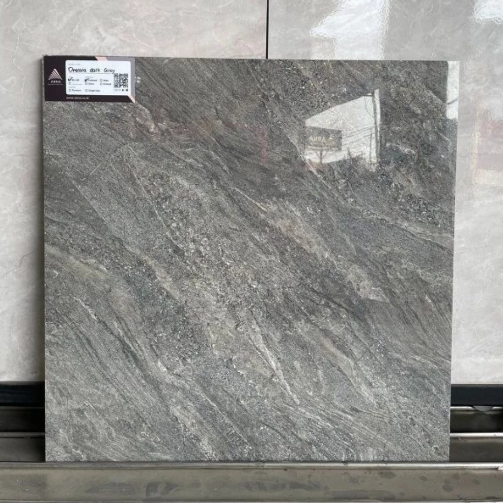 Granite lantai 60x60 Omkara dark grey / Arna / Glazed polish