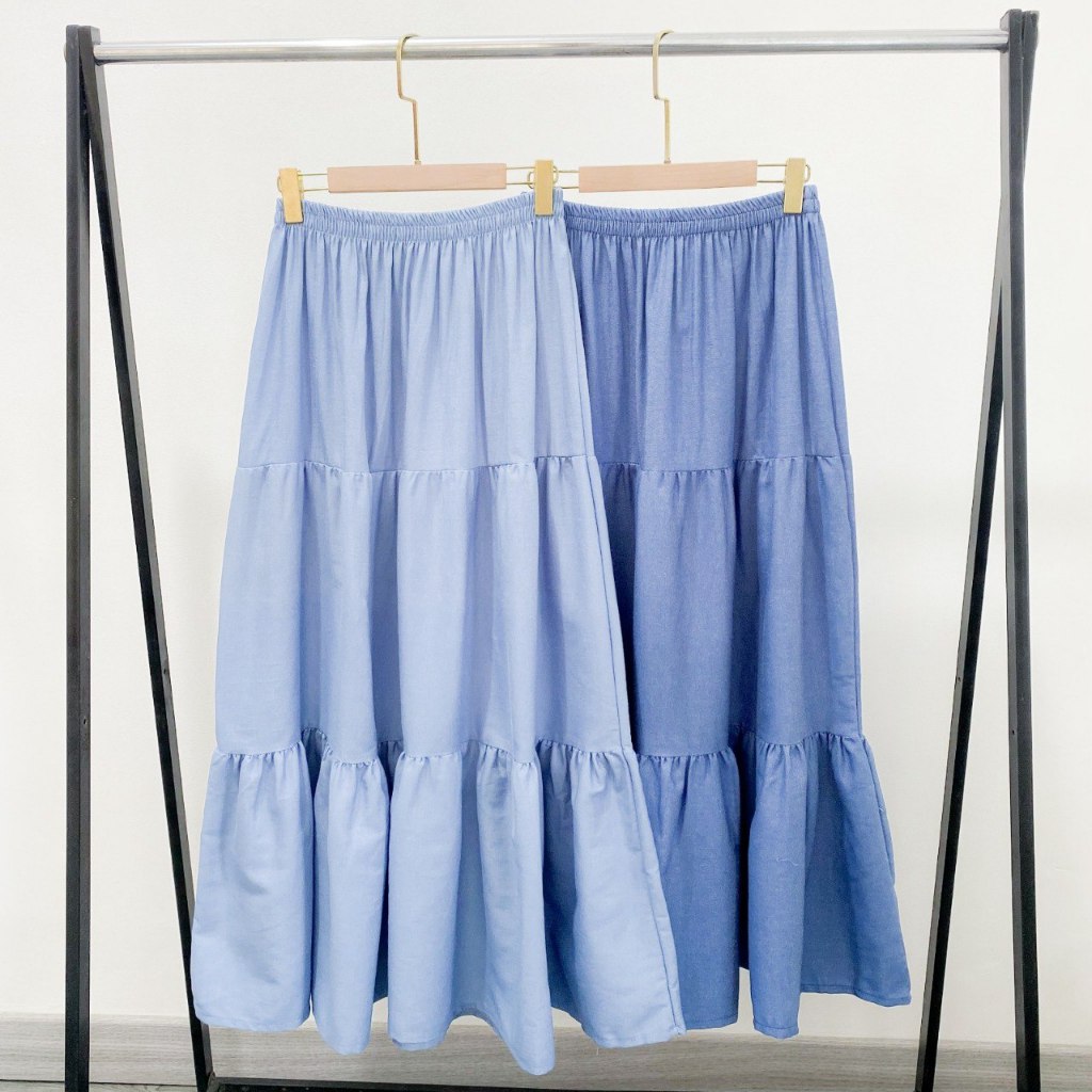 Ima Skirt Jeans Bawahan Rok Wanita Fashion Muslim Basic Remple Matt Nudie Jeans Polos OOTD Remaja Ca