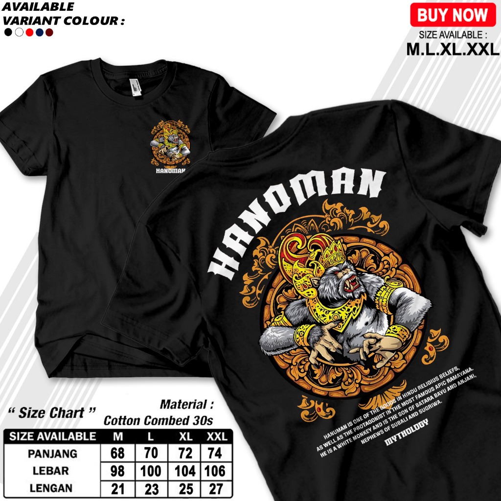 T-Shirt Hanoman Ramayana | Kaos Indonesia Culture Pria dan Wanita