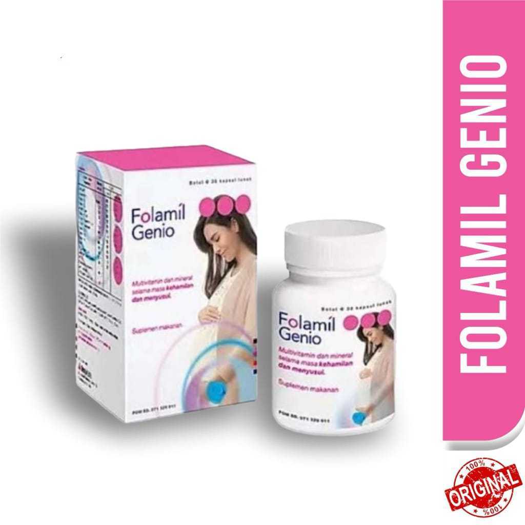 Folamil Genio  BOX 30 Tablet /Promo Murah Shopee Multivitamin Suplemen Ibu Hamil