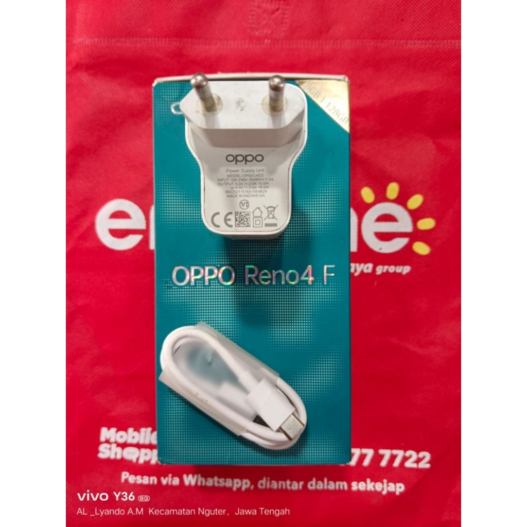 Carger original second bawaan oppo reno 4f 18watt