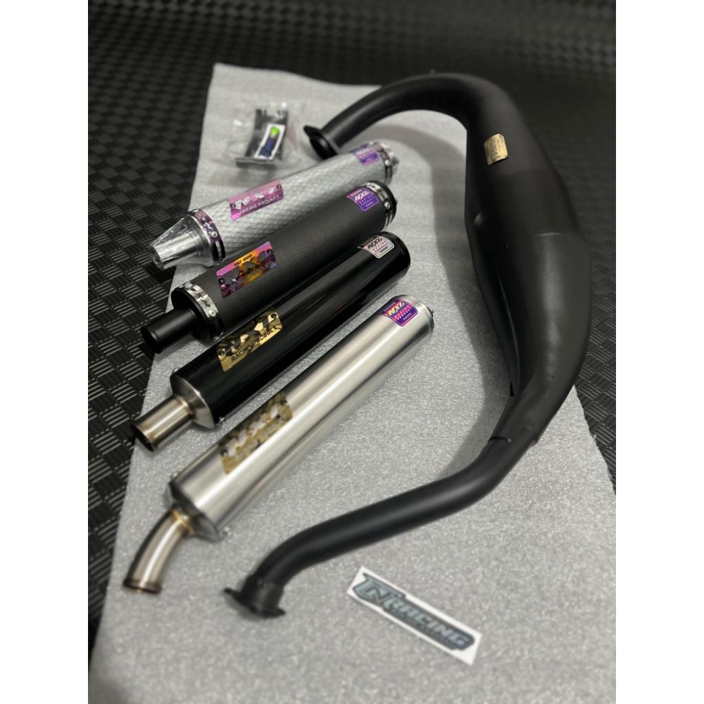 KNALPOT NINJA R / RR TIPE COBRA MEDIUM BLACK CHAMBER PRESS ORIGINAL NXL RACING, KNALPOT NINJA NXL