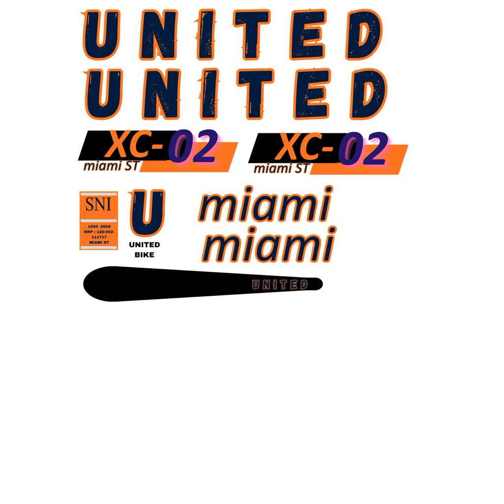 DECAL CUSTOM UNITED MIAMI