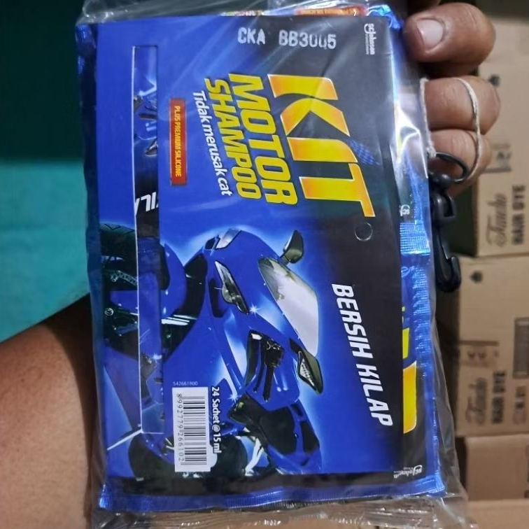 KIT sampo motot saset Aman untuk Cat motor & mobil anda isi 24 saset 15ml