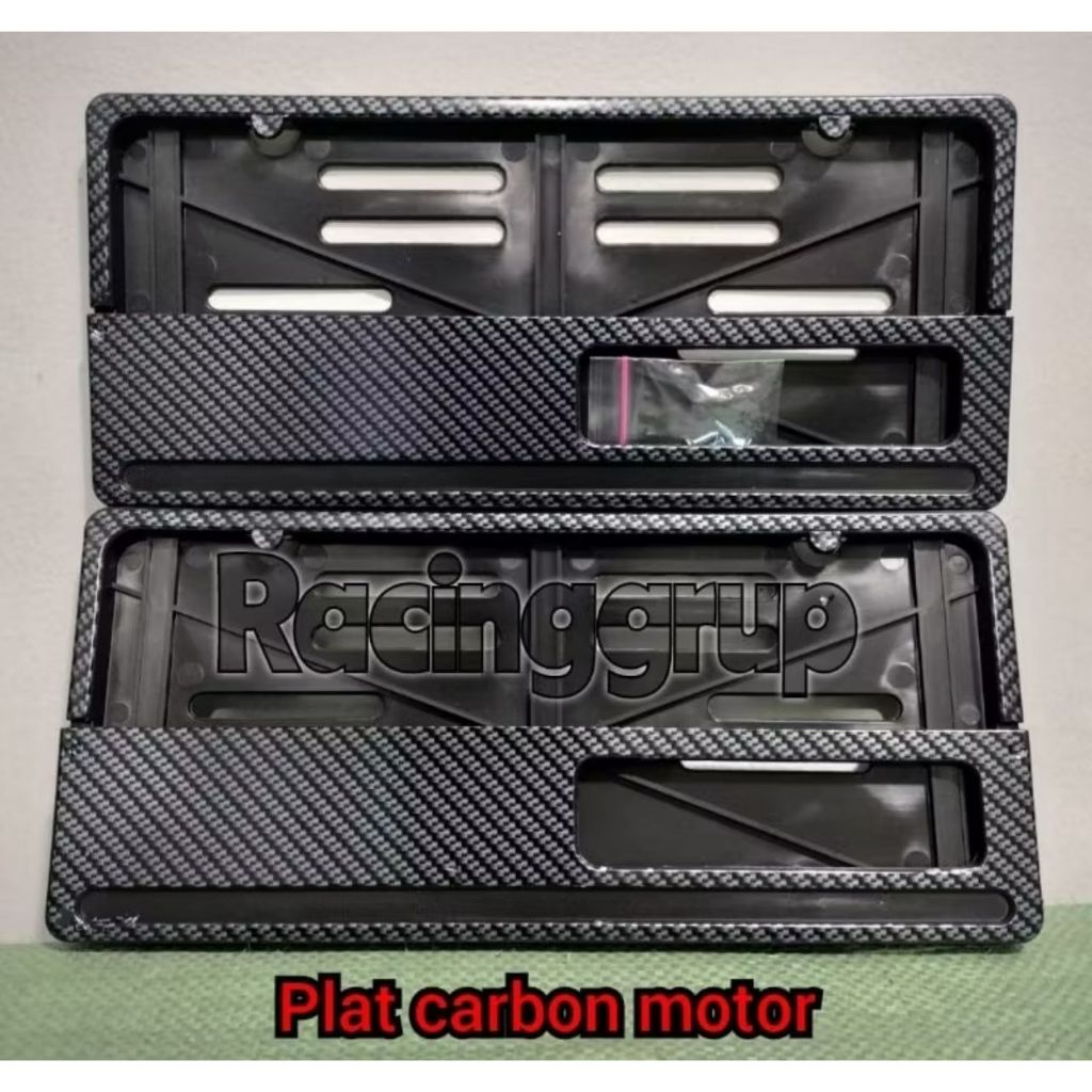 Variasi Motor Dudukan Plat Nomor Warna carbon bingkai plat motor
