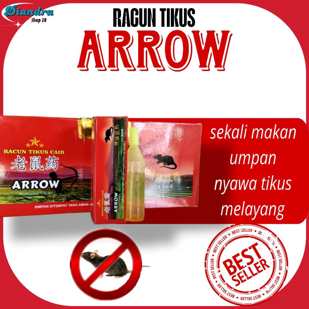 ARROW RACUN CAIR PEMBASMI TIKUS - 100% RACUN TIKUS MAOWANG ORIGINAL PALING AMPUH TIKUS MATI KERING D
