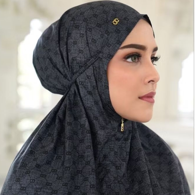 Monogram Mini Capsule Prayer Robe Black/Khaki/Sandstone/Mahogany/Tan Buttonscarves Mukena Travel Min